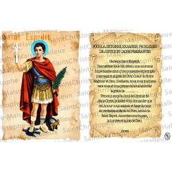 Adesivo per candela della novena con preghiera in francese - Saint Expedit