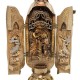 Statue Vierge Marie Triptyque résine bronze - 27 cm