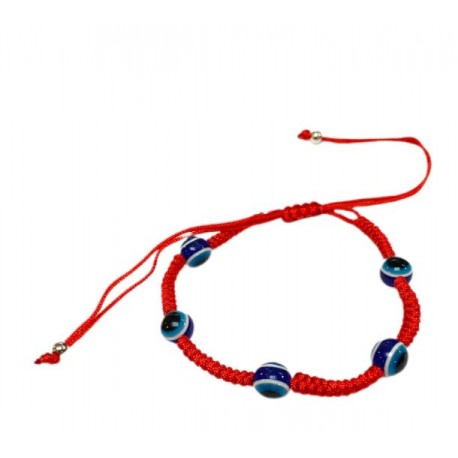 Red bracelet against the evil eye