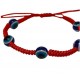 Red bracelet against the evil eye