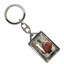 Little Jesus of Prague Keychain - Rectangular