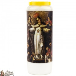 Novena candles to Our Lady of Mercy