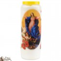 Novena candles to Our Lady of the Assumption