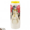 Novena candles to Our Lady of the Roses