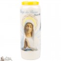 Candele della novena dedicate alla Vergine di Banneux - colomba