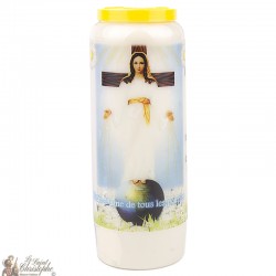 Novena candles to Our Lady of All Nations