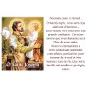 Autocollant bougie de neuvaine avec prière français - Saint Joseph 2