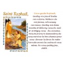 Autocollant bougie de neuvaine avec prière français - Saint Raphael