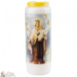 Candele della novena dedicate alla Vergine dello Scapolare