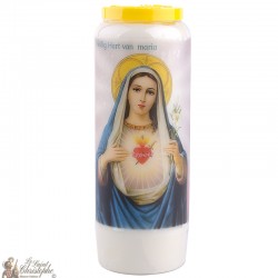 Velas de la novena del Sagrado Corazón de María