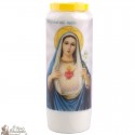 Novena candles to the Sacred Heart of Mary