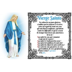 Autocollant bougie de neuvaine avec prière français  - vierge sainte