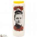 Novena candles dedicated to Saint Therese of Lisieux - Black and white portrait