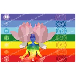 decorative sticker  - novena candle - chakras 