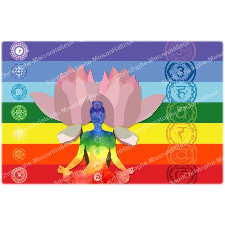 decorative sticker  - novena candle - chakras model 3