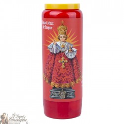 Velas rojas para la novena dedicada al Niño Jesús de Praga