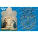 sticker with french  prayer - Holy Family